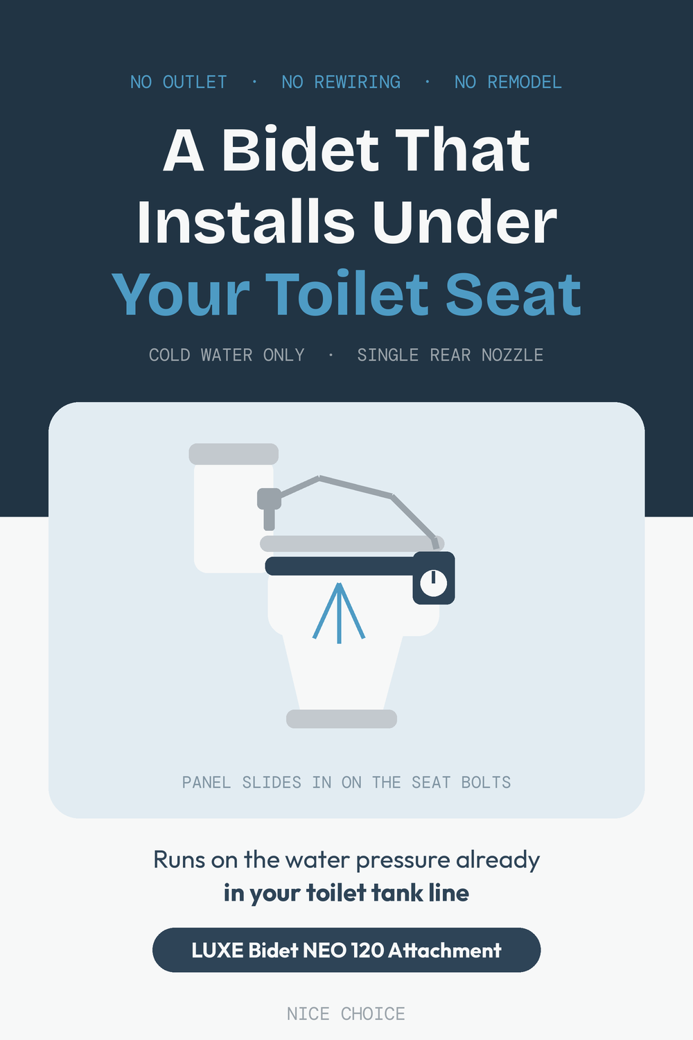 Nice Choice illustration pin for the LUXE Bidet NEO 120 toilet attachment