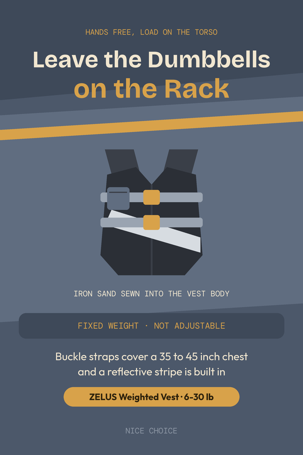 Nice Choice illustration pin for the ZELUS weighted training vest