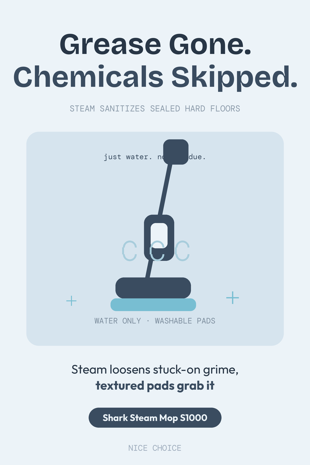 Nice Choice illustration pin for the Shark Steam Mop S1000