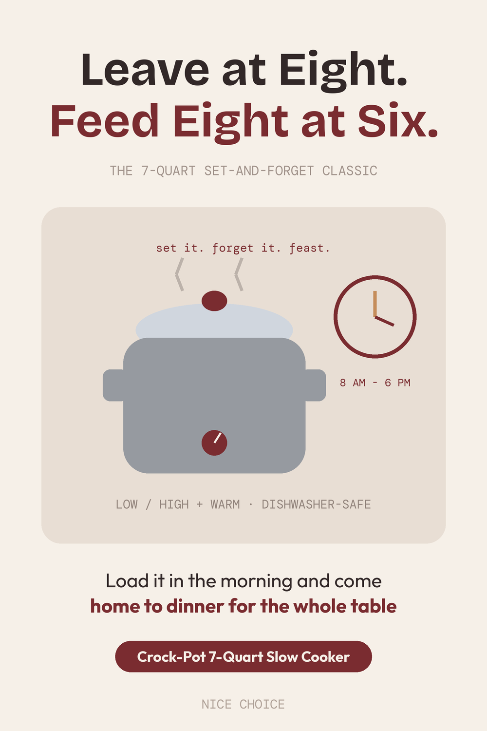 Nice Choice illustration pin for the Crock-Pot 7-Quart Slow Cooker