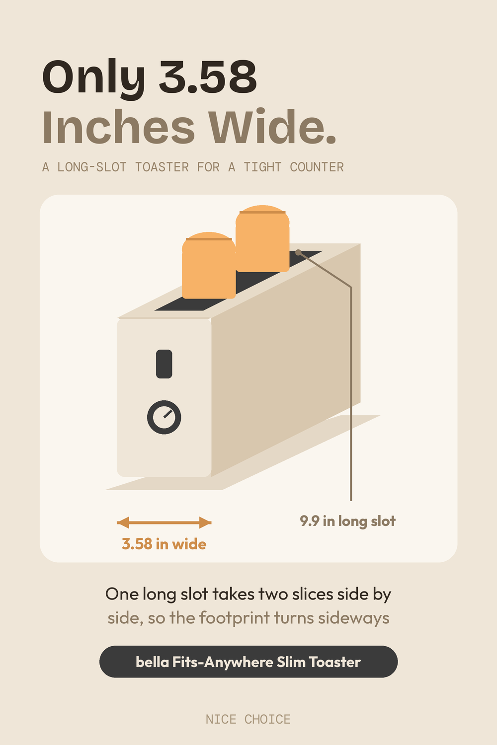 Nice Choice illustration pin for the bella Fits-Anywhere slim long-slot toaster